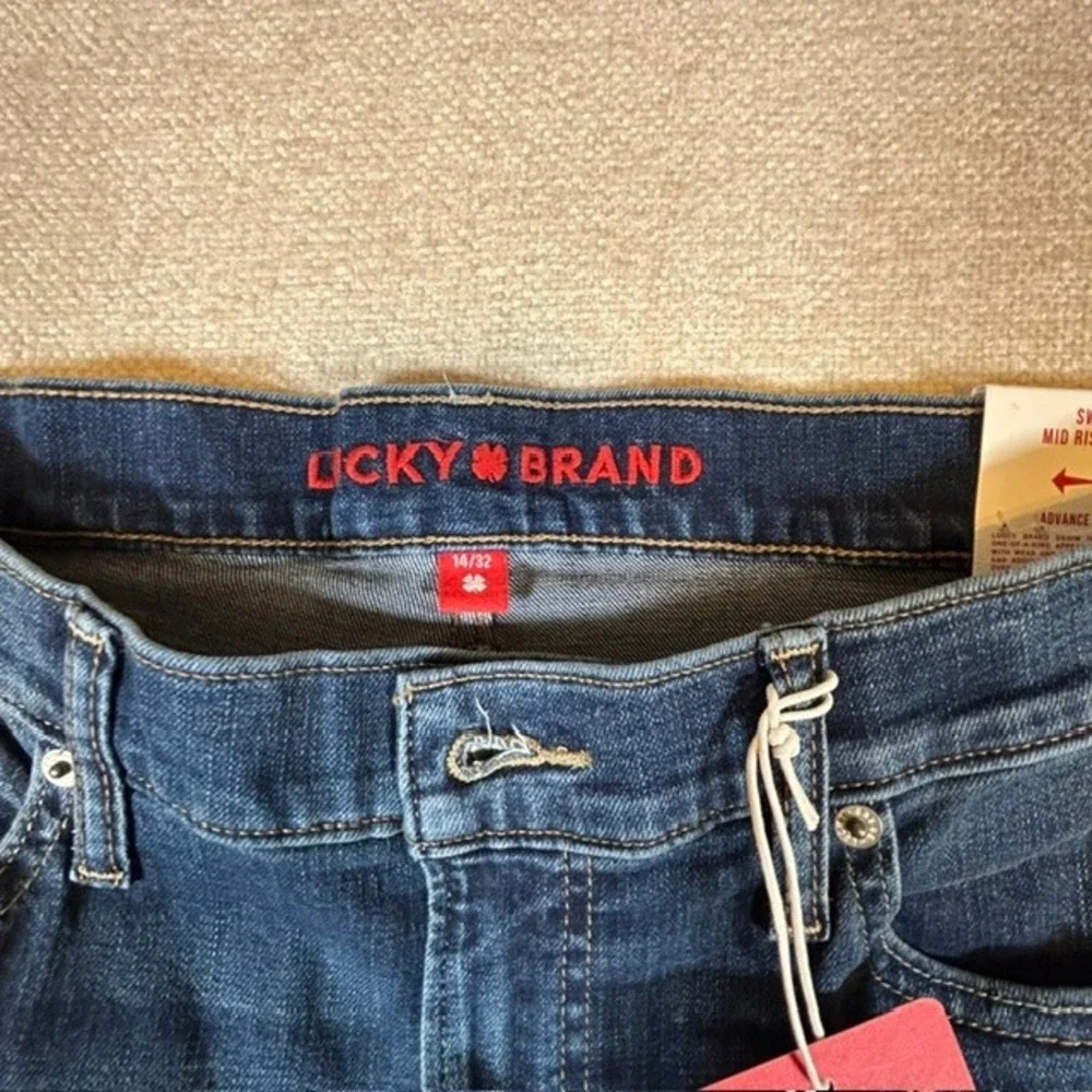NWT Lucky Brand Women's Sweet Mid Rise Crop Denim Jeans 14/32 $99